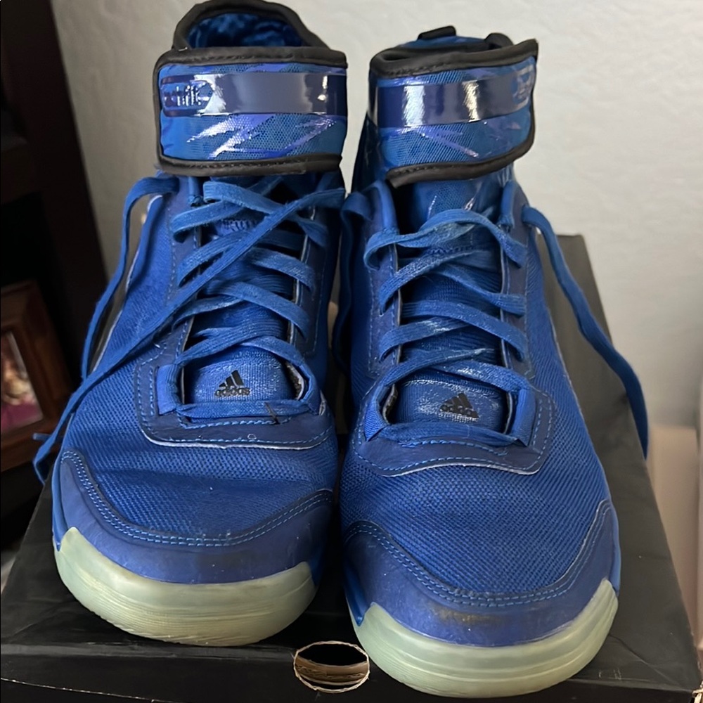 Adidas Blue High-Top Sneakers